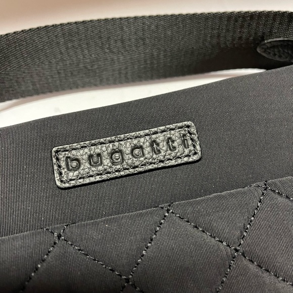 Bugatti Recycled Black Nylon Crossbody Bag Purse Tote - Picture 6 of 11